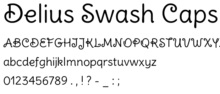 Delius Swash Caps font